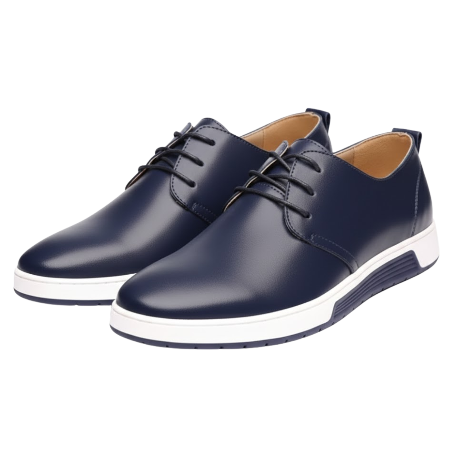 Men Casual Shoes Mesh Breathable Flat Business Leather