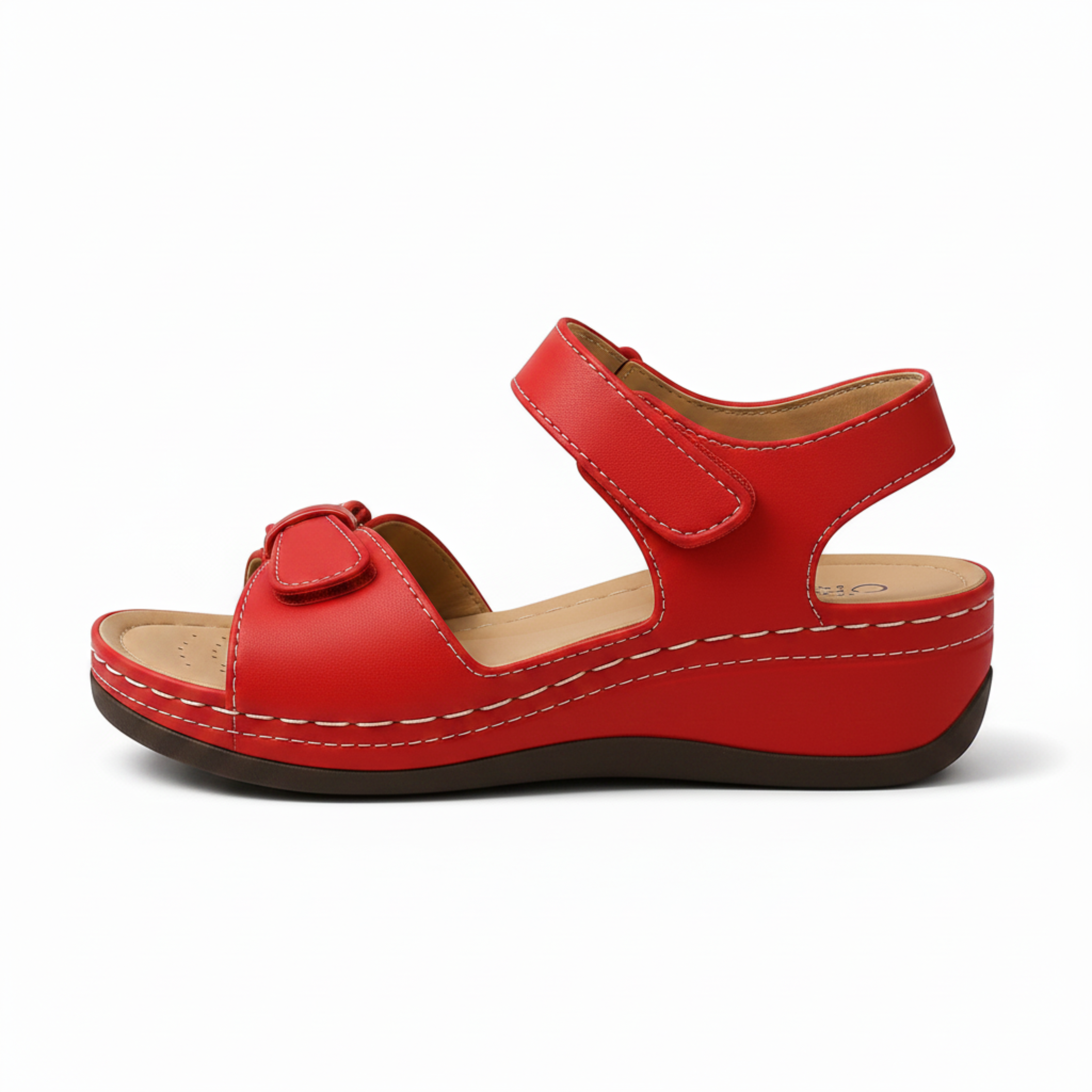 Sandalias ortopédicas de cuña para mujer, transpirables, con punta abierta, para caminar