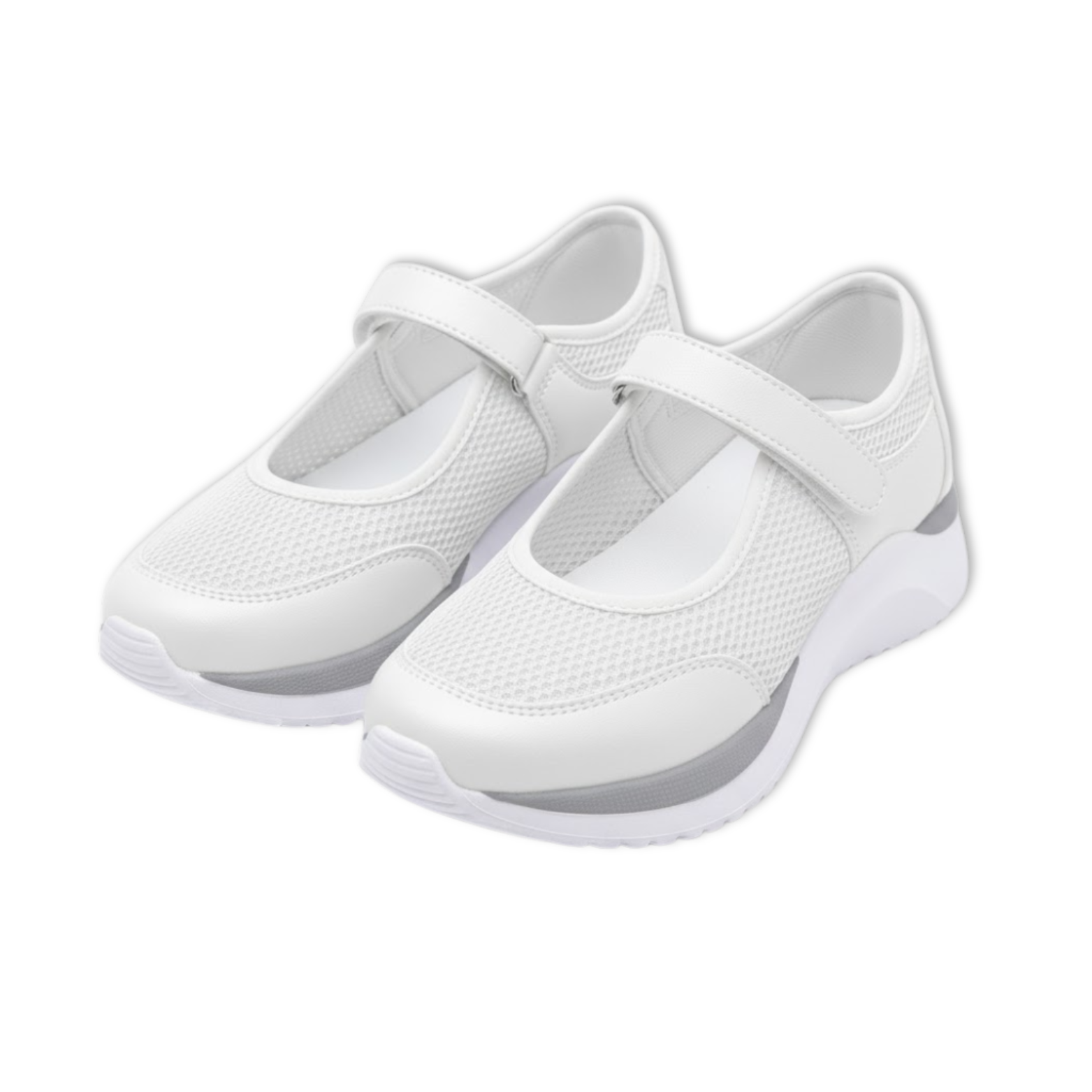 Women's Knitted Grid Casual Platform Sneakers