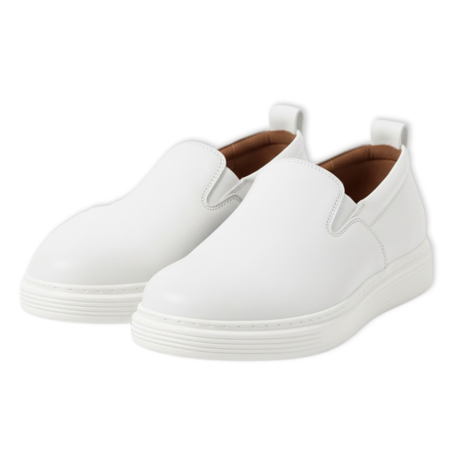 Men's Leather Loafers Cushioned Arch Support Casual Footwear