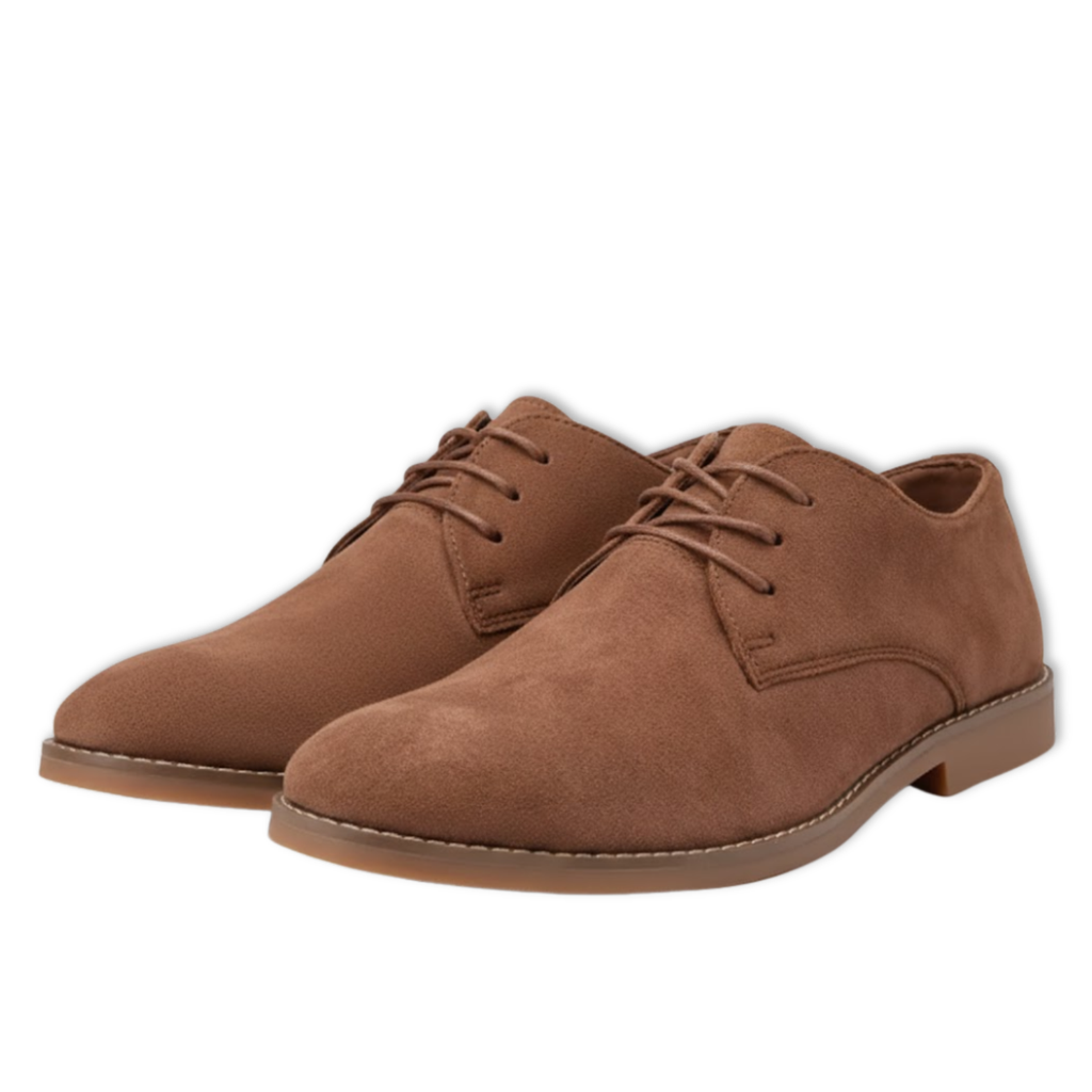 Matte Leather Derby Style Business Oxfords for Men