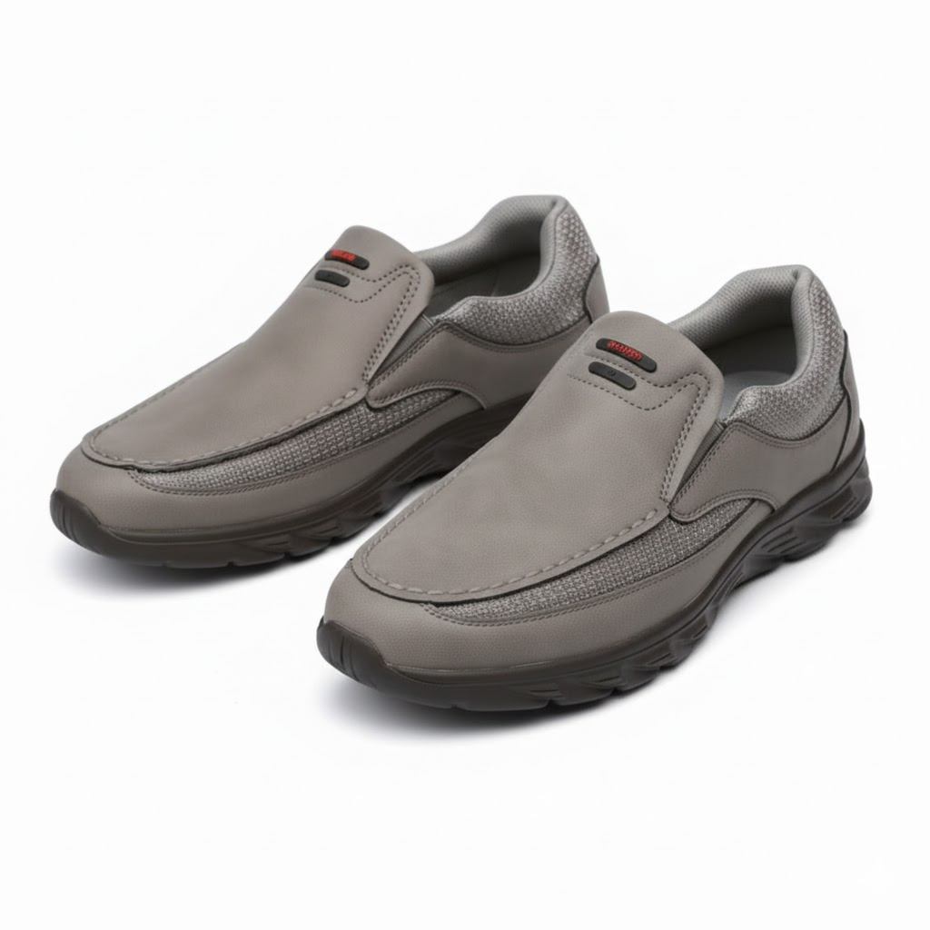 Men's Breathable Leather Casual Loafers Sneakers