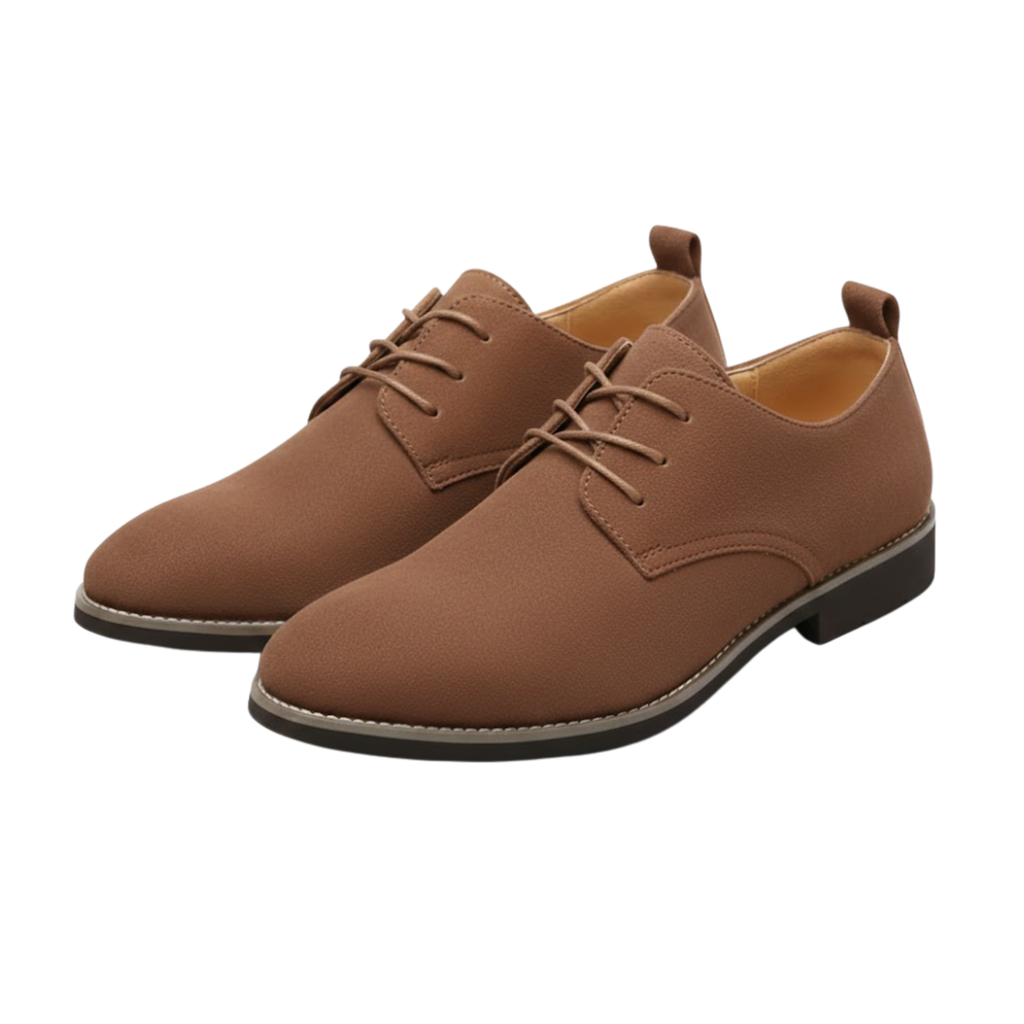 Casual Men Frosted Leather Shoes Rubber Surface