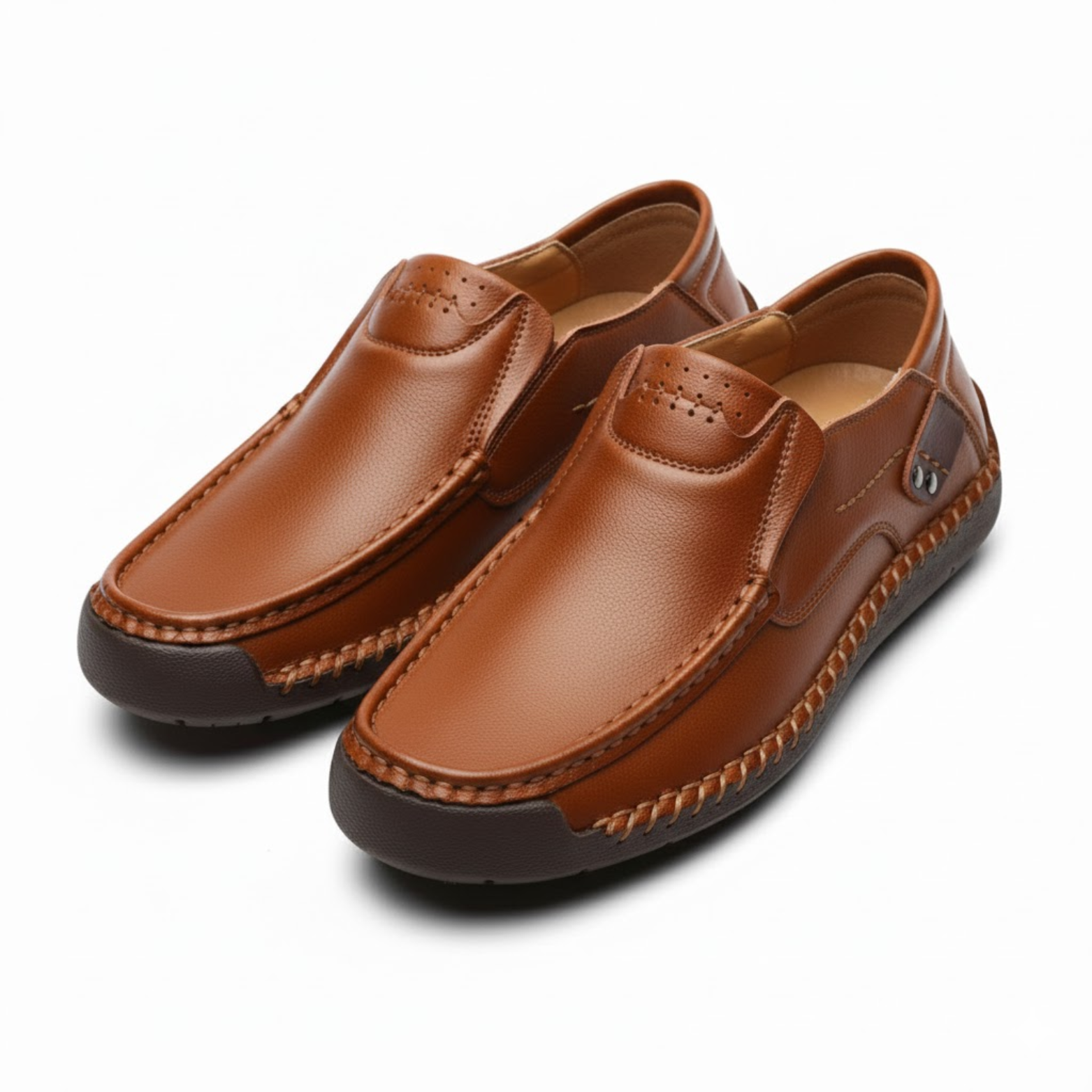 New Handmade Leather Casual Slip On Loafers