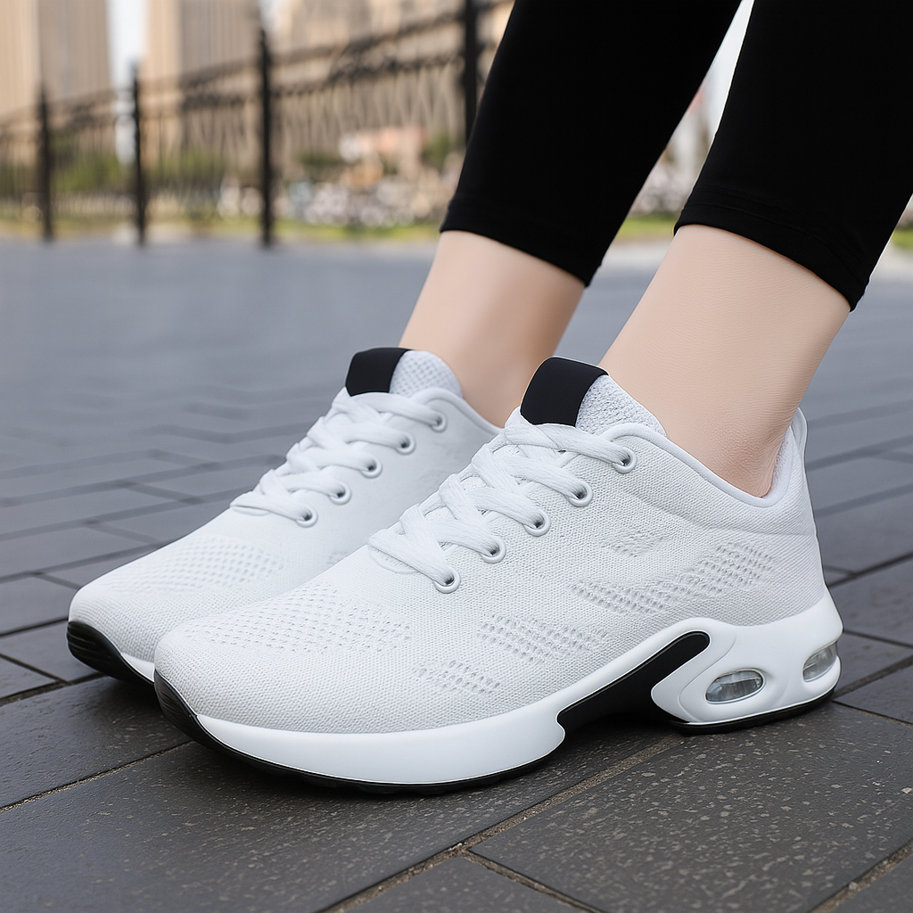 Women's Platform Mesh Running Shoes Breathable Lightweight Chunky Sports Sneakers