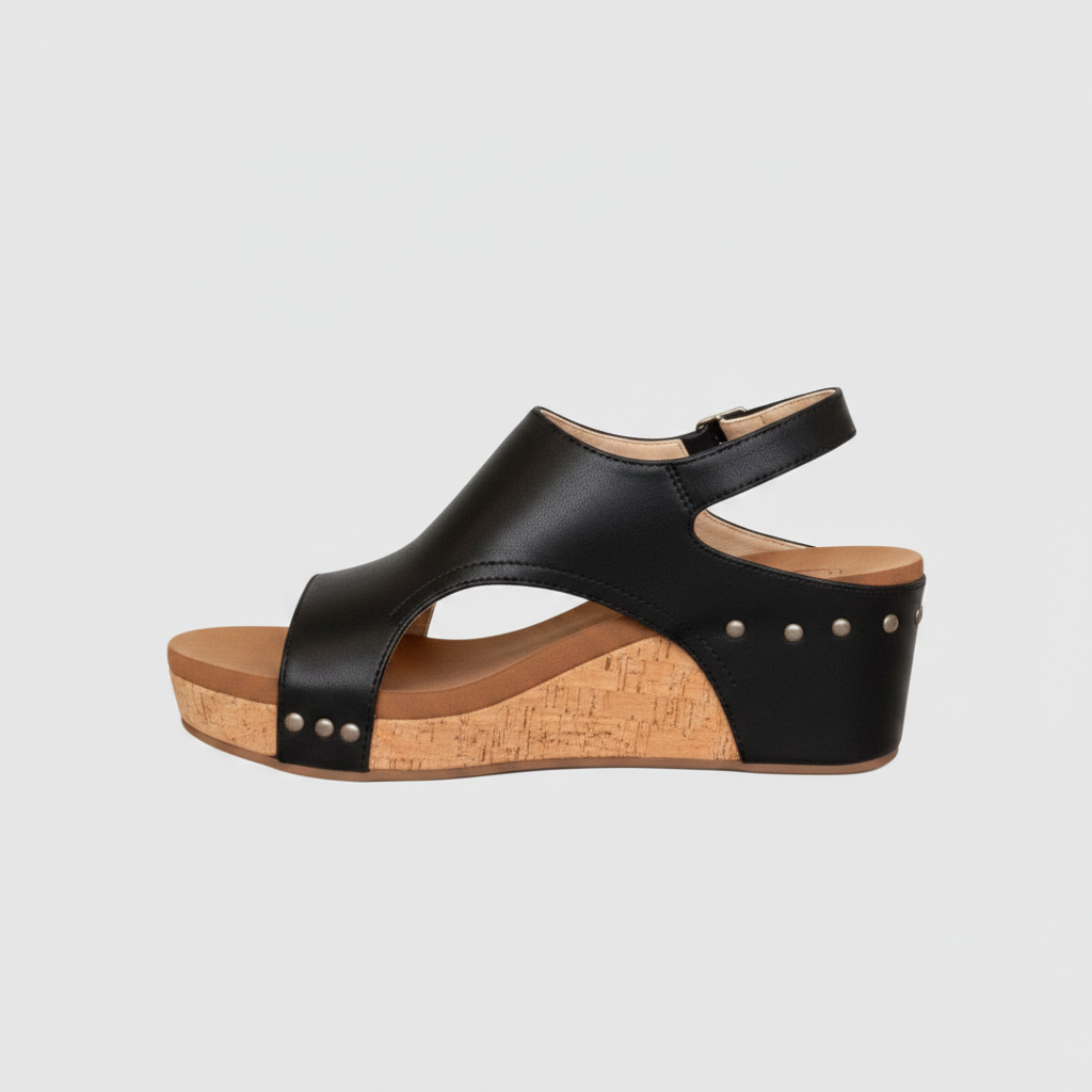 Sandalias ortopédicas de plataforma para mujer con cuña y punta abierta