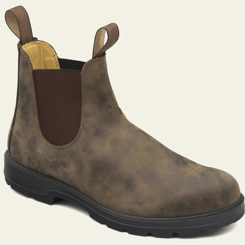 Stivaletti Chelsea da uomo impermeabili – design slip-on, tomaia in pelle vegana