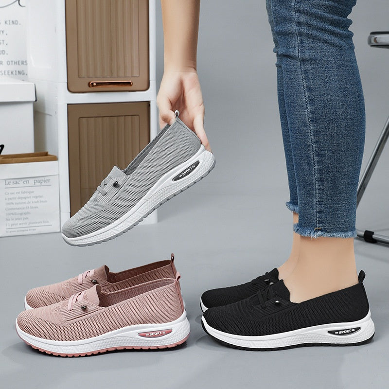 Orthopedic Walking Shoes for Women with Arch Support and Breathable Flyknit Mesh