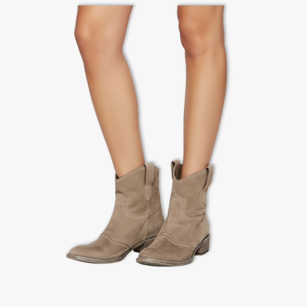 Luxury Women's Suede Ankle Boots Non-Slip Slip-On