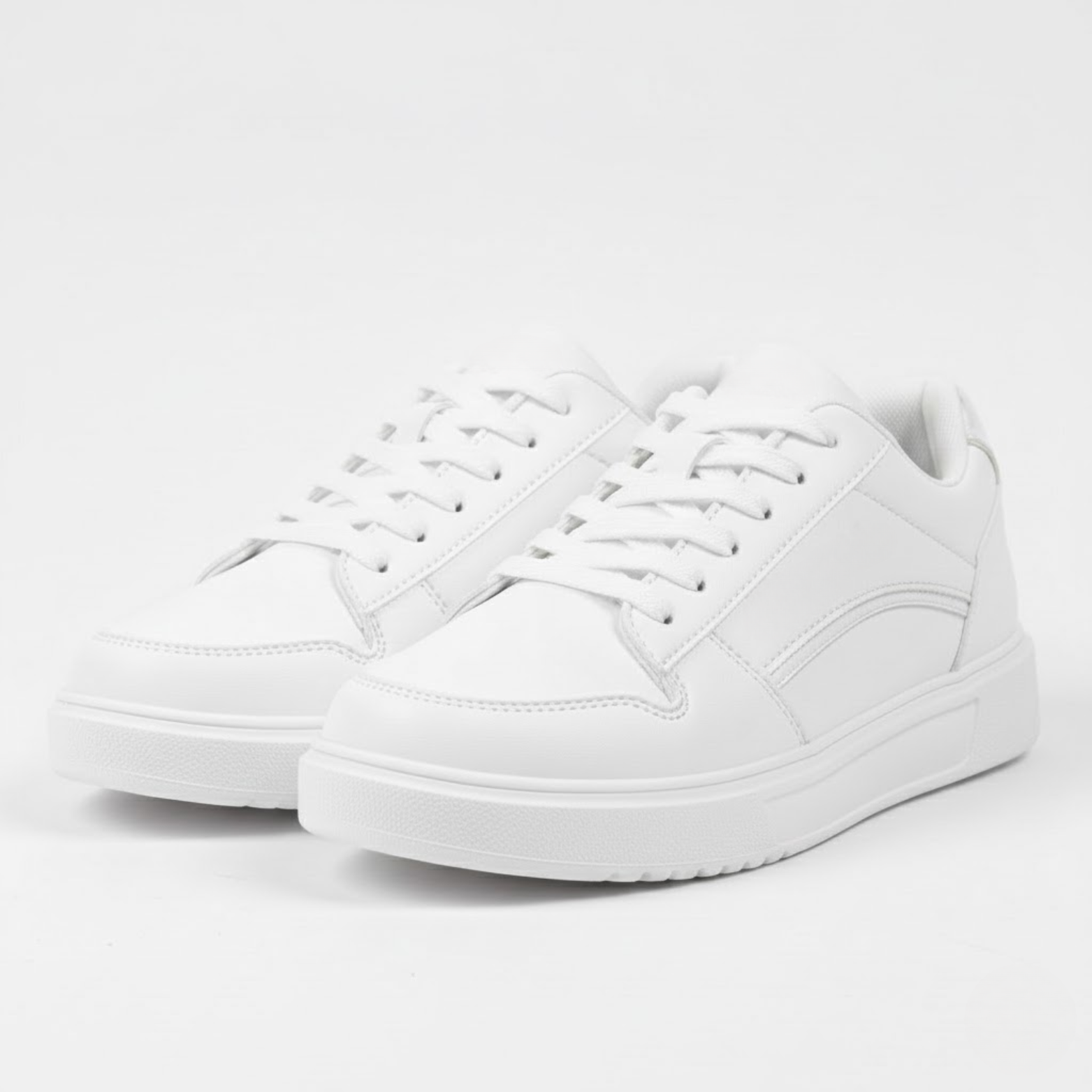 Baasploa Women's Premium Leather Platform Sneakers Anti-Slip Comfort Athletic Skate Shoes