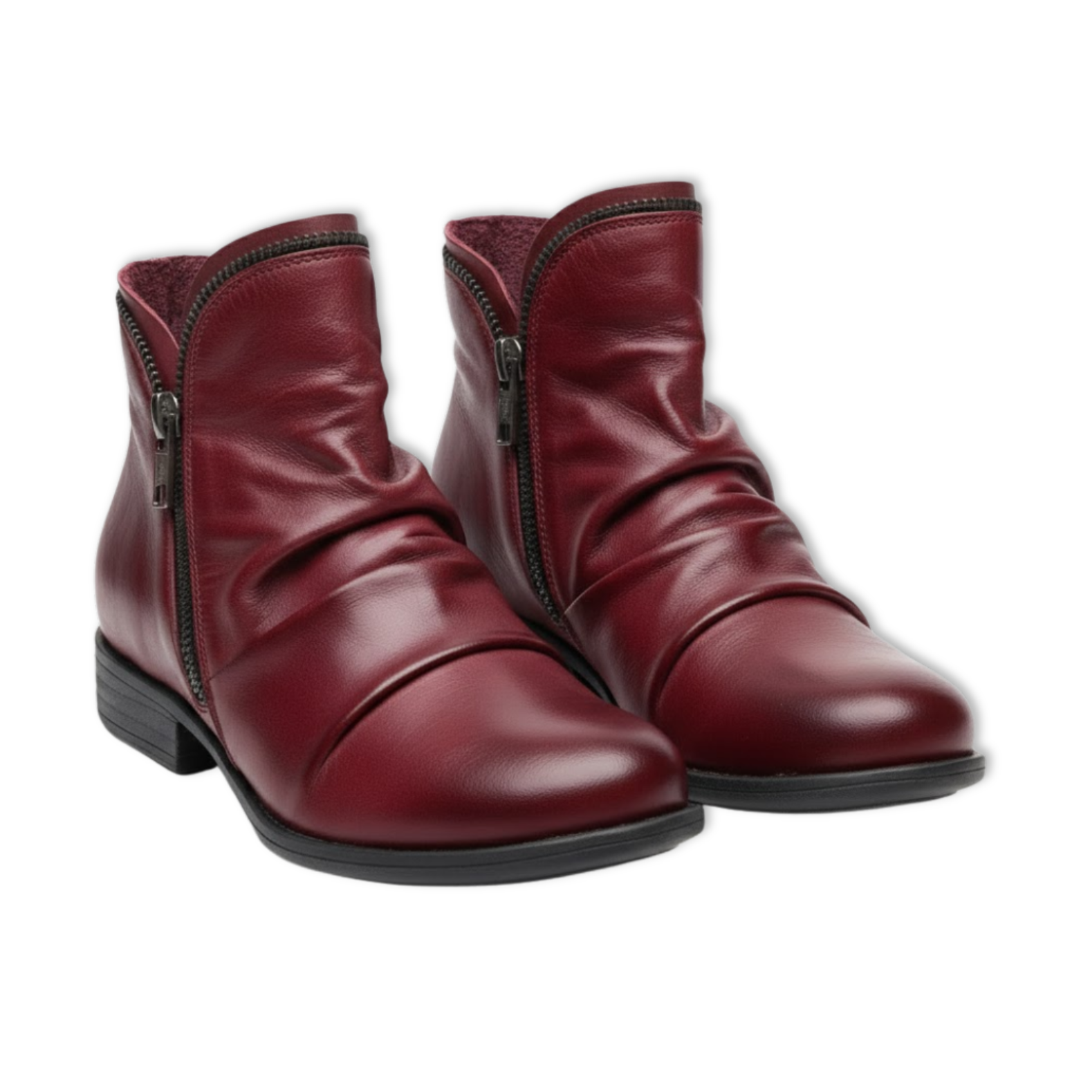 Trendy Purple Women's Leather Ankle Boots