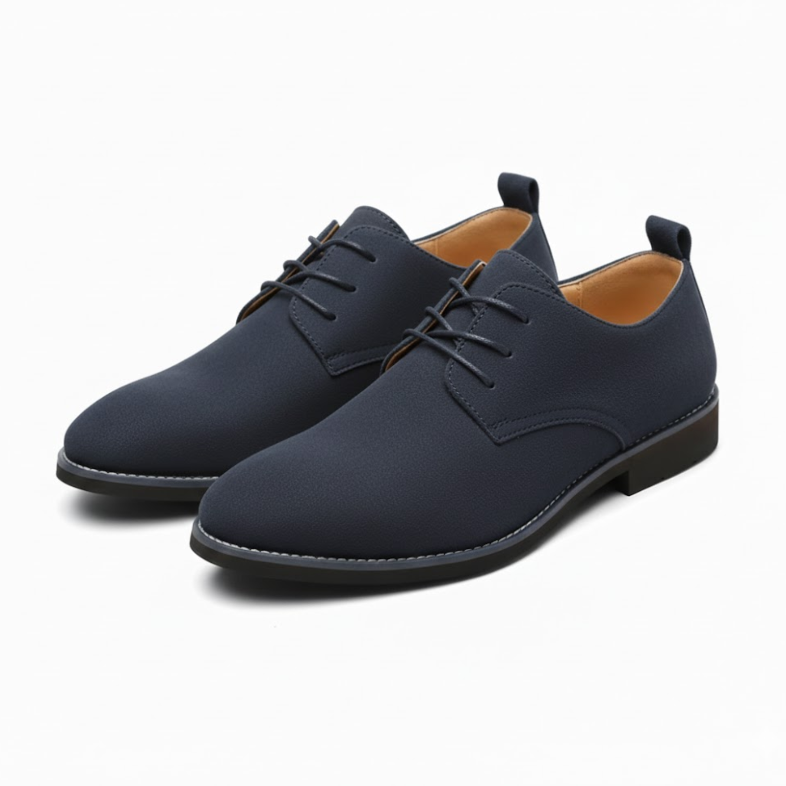 Casual Men Frosted Leather Shoes Rubber Surface