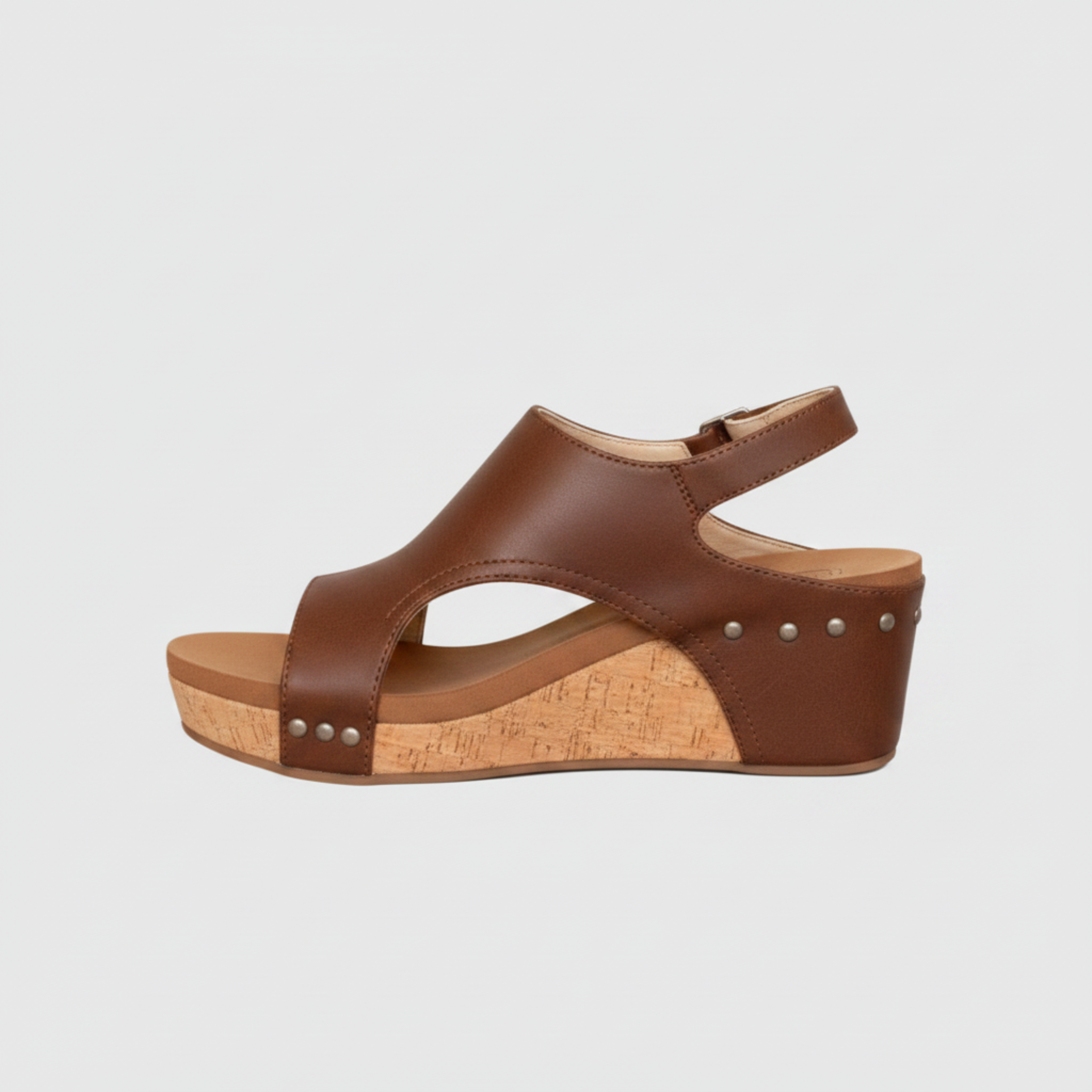 Sandalias ortopédicas de plataforma para mujer con cuña y punta abierta