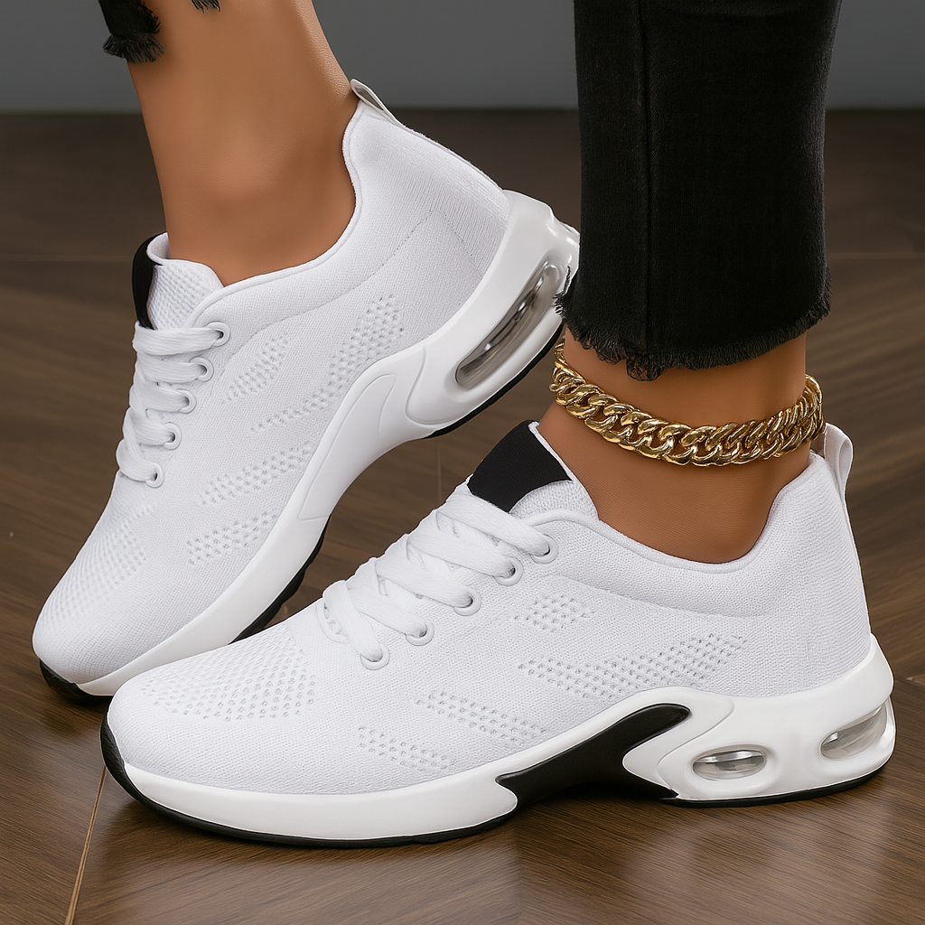 Women's Platform Mesh Running Shoes Breathable Lightweight Chunky Sports Sneakers