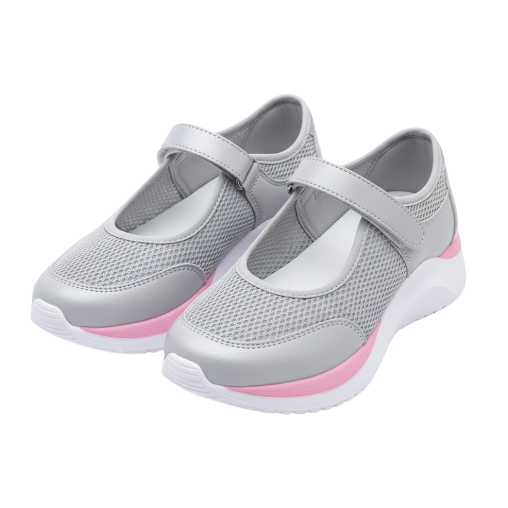 Women's Knitted Grid Casual Platform Sneakers