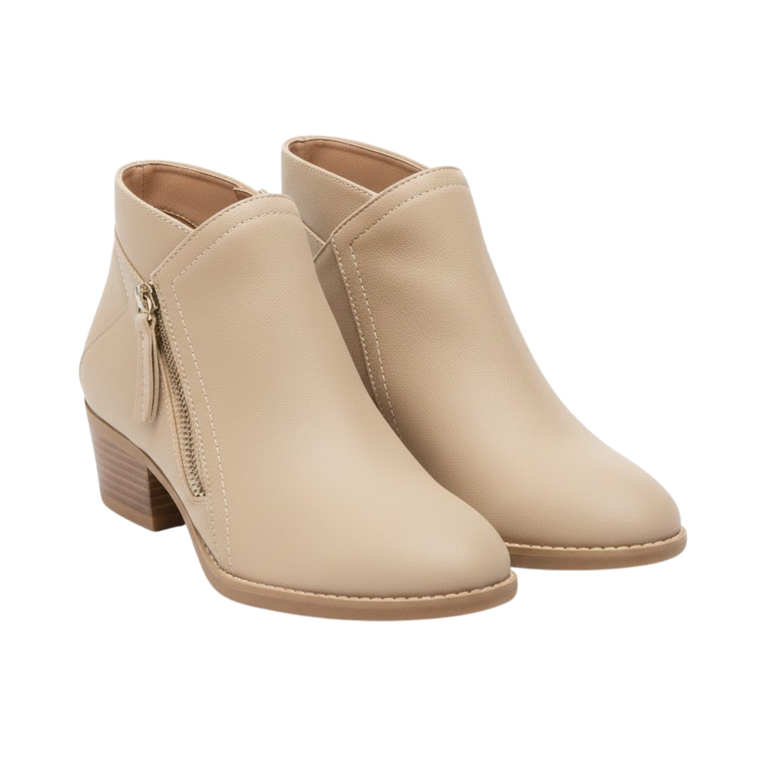 Stivaletti da donna eleganti in camoscio autunnali con cerniera laterale plateau stile Chelsea