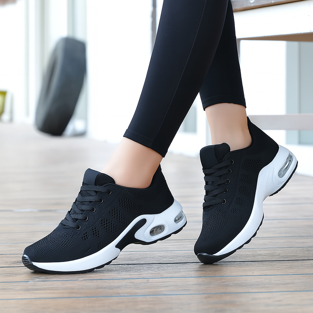 Women's Platform Mesh Running Shoes Breathable Lightweight Chunky Sports Sneakers