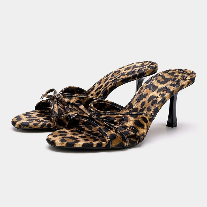 Women's Comfort Kitten Heel Mule Sandals – Open Toe, Airy Slip-On Design