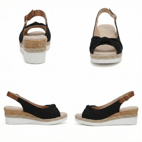 Women's Orthopedic Wedge Sandals Adjustable Slingback Shoes