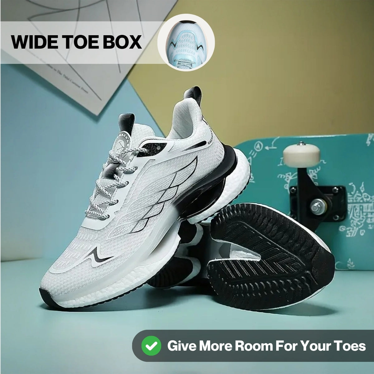 Men's Mesh Running Shoes Breathable Lightweight Athletic Sports Walking Sneakers