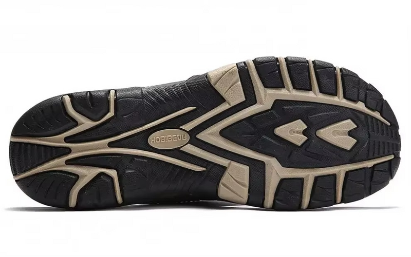 Tongs orthopédiques pour homme en cuir PU avec soutien de la voûte plantaire