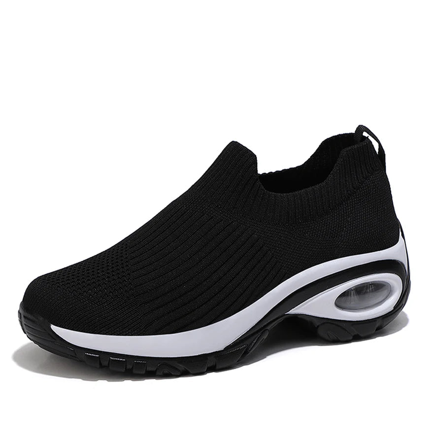 Women's Slip-On Mesh Platform Sneakers Breathable Wedge Walking Shoes