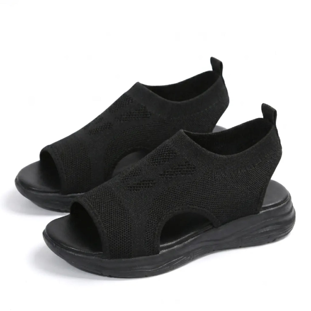 Sandali ortopedici con zeppa da donna, scarpe slip-on in mesh