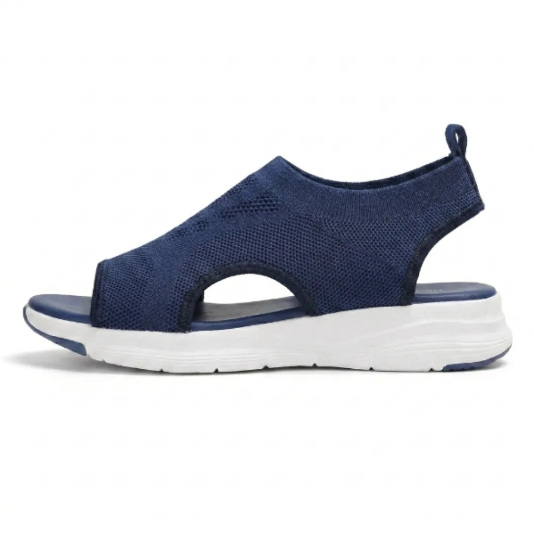 Dames ortopædiske kile-sandaler med mesh og slip-on design