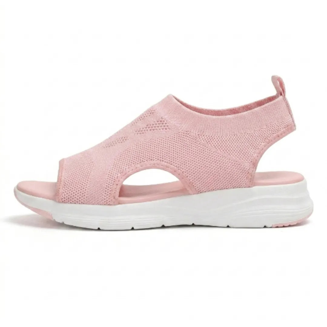 Dames ortopædiske kile-sandaler med mesh og slip-on design