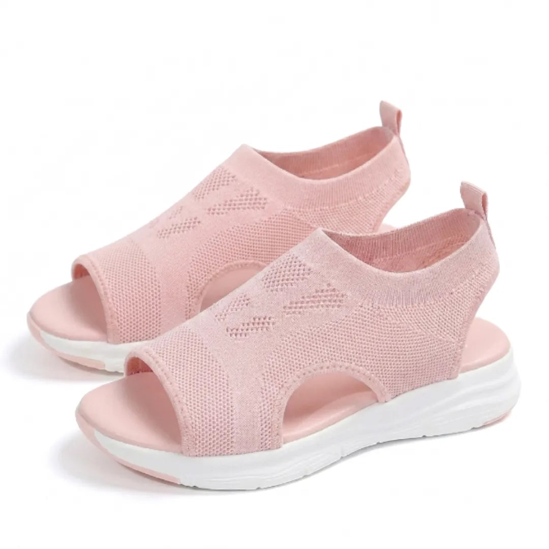 Sandali ortopedici con zeppa da donna, scarpe slip-on in mesh