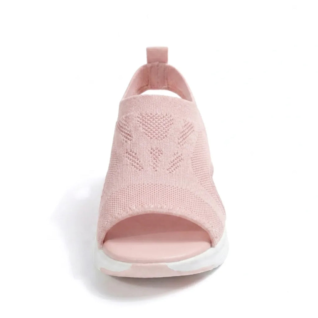 Sandali ortopedici con zeppa da donna, scarpe slip-on in mesh