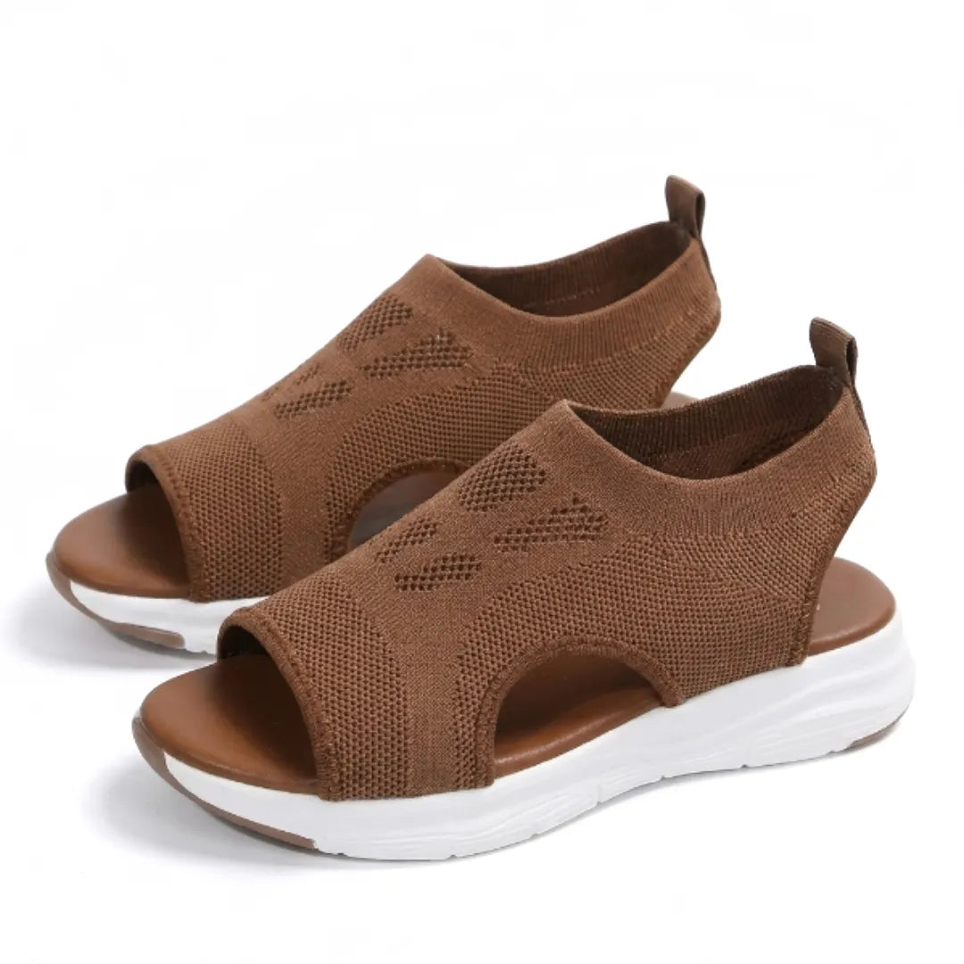 Sandali ortopedici con zeppa da donna, scarpe slip-on in mesh