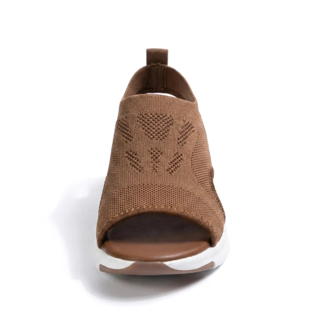 Sandali ortopedici con zeppa da donna, scarpe slip-on in mesh