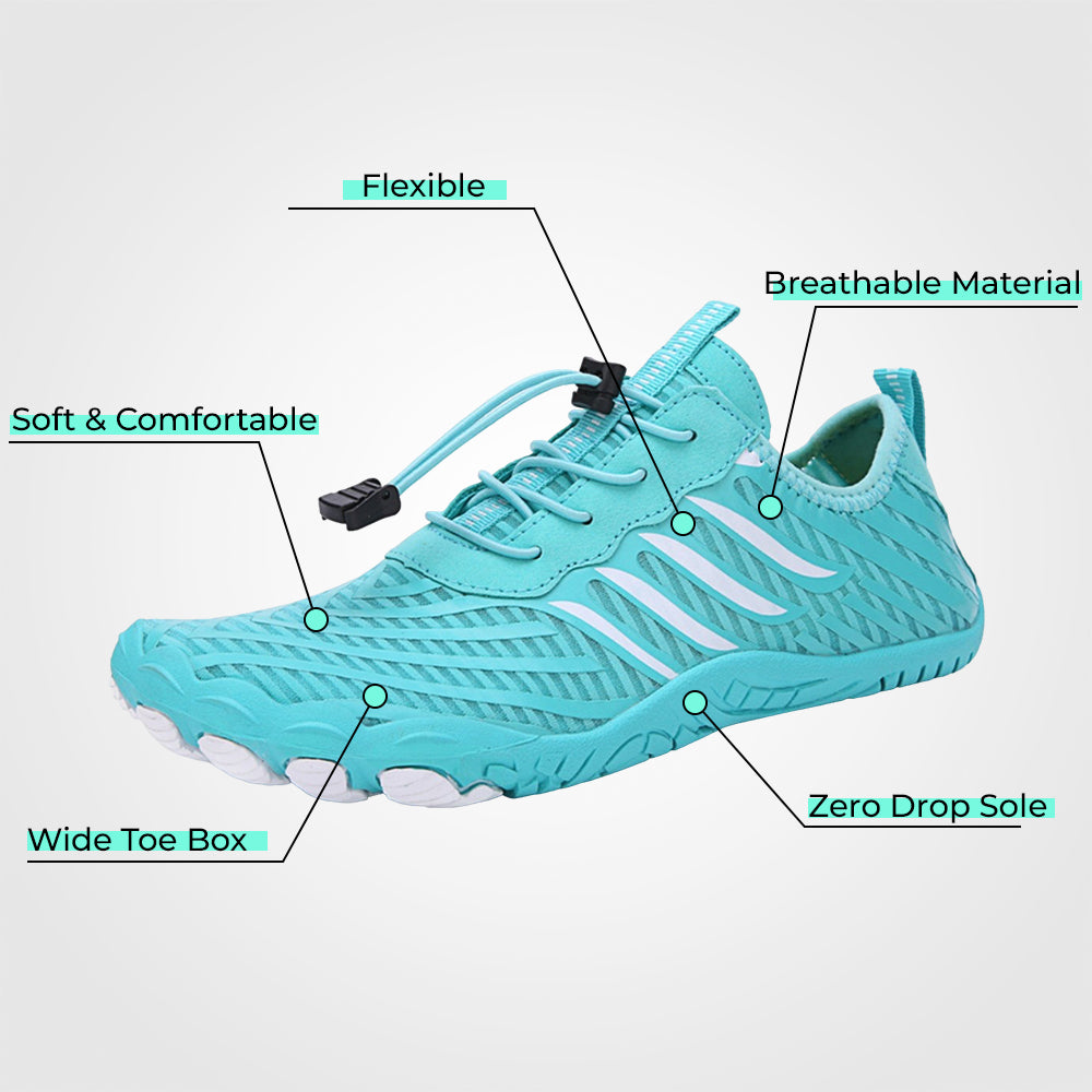 Unisex barfotaskor halkfria minimalistiska trailsneakers
