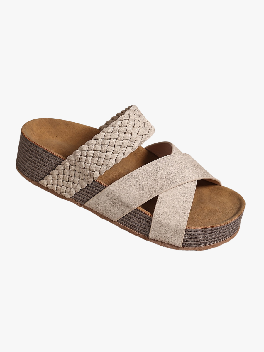 Wedge Sandals With Woven Detail