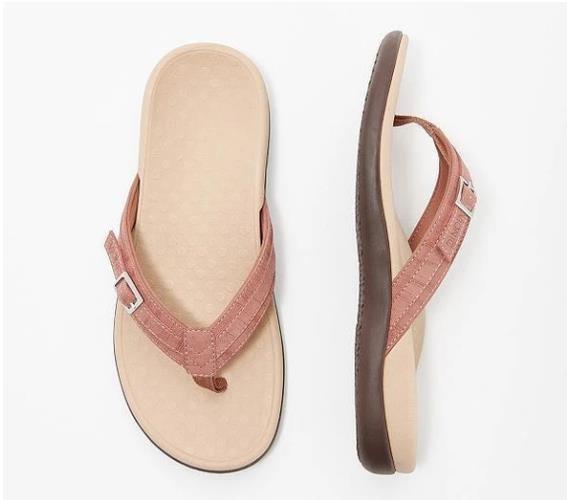 Tongs orthopédiques pour femmes, sandales confortables à bride entre les orteils avec soutien de la voûte plantaire