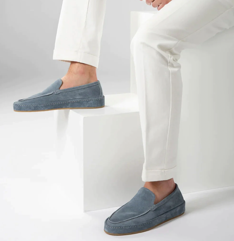 Mocassini da uomo in pelle scamosciata confortevoli – suola ammortizzata di supporto, design facile da infilare
