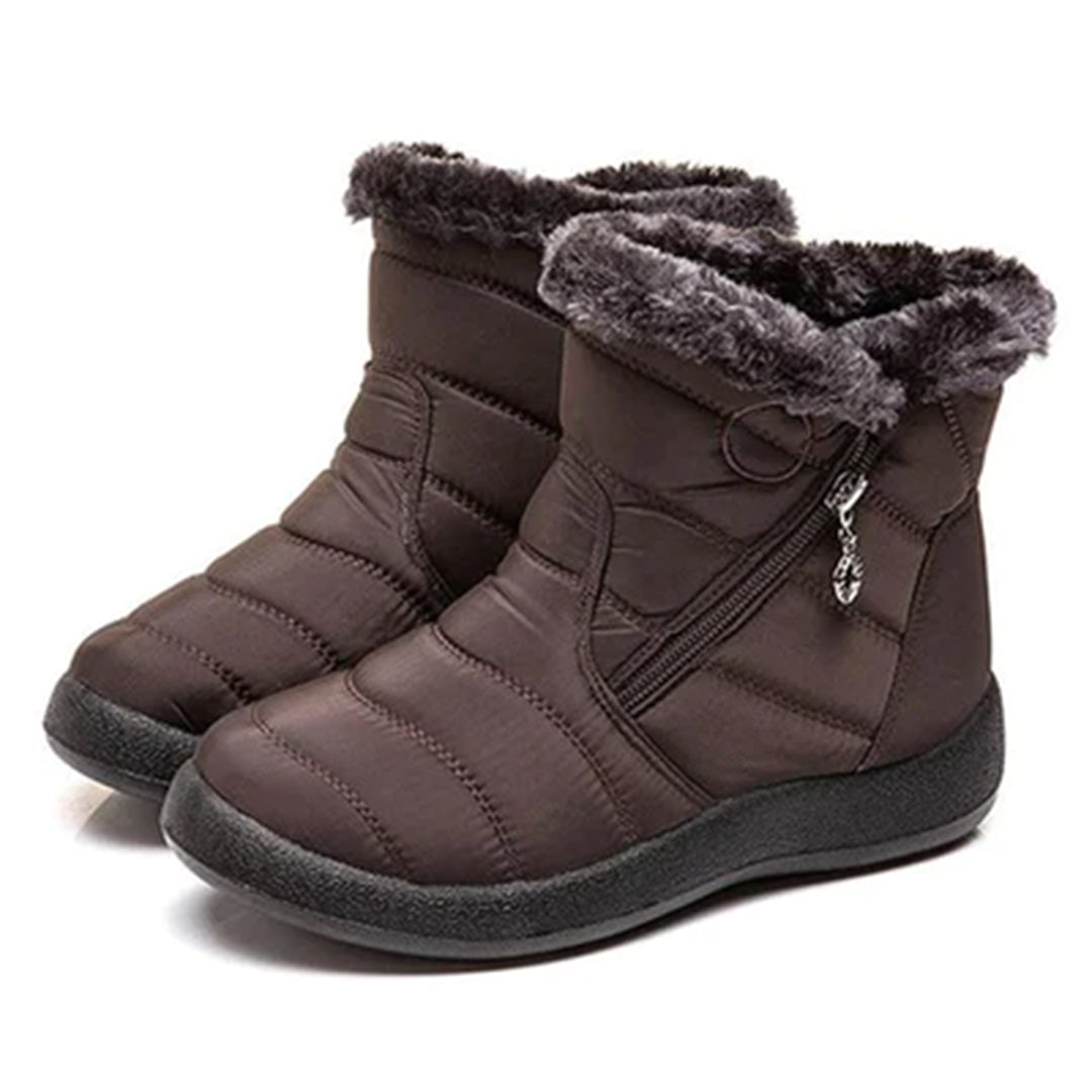 Women's Non-Slip Insulated Boots – Plush Faux-Fur Lining, Water-Resistant Finish