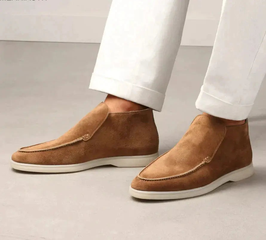 Mocassins en cuir pour homme, chaussures habillées à enfiler, légères, respirantes, décontractées, plates pour la conduite