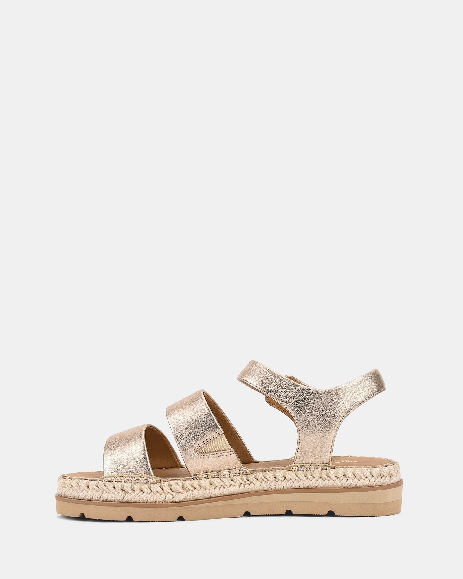 Sandalias de mujer con plataforma, cuña y hebilla