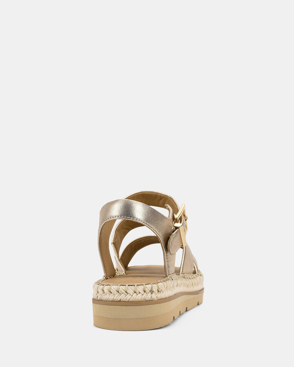 Sandalias de mujer con plataforma, cuña y hebilla
