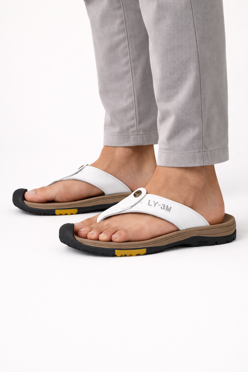Chanclas para hombre con suela antideslizante y diseño de tira entre los dedos para verano