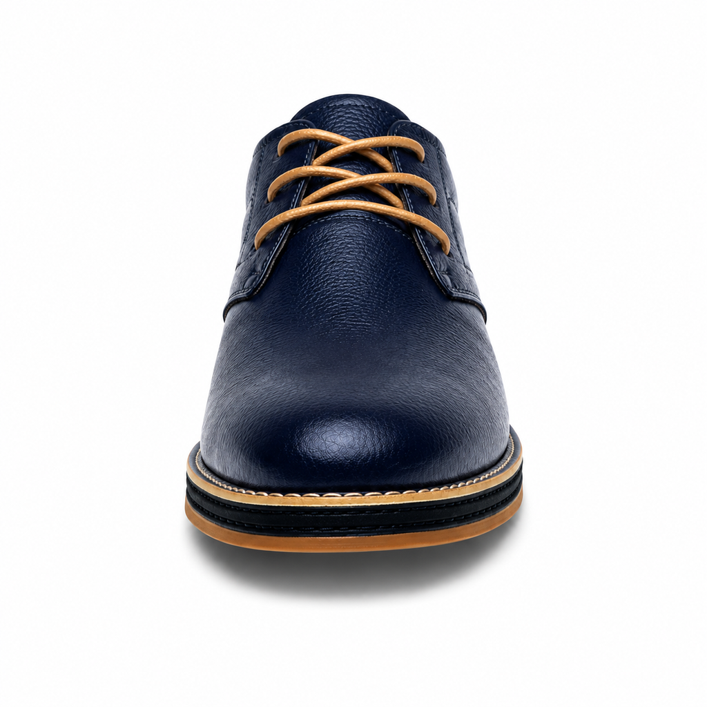 Men's Comfort Genuine Leather Lace-Up Shoes – Handmade Construction, Breathable Upper