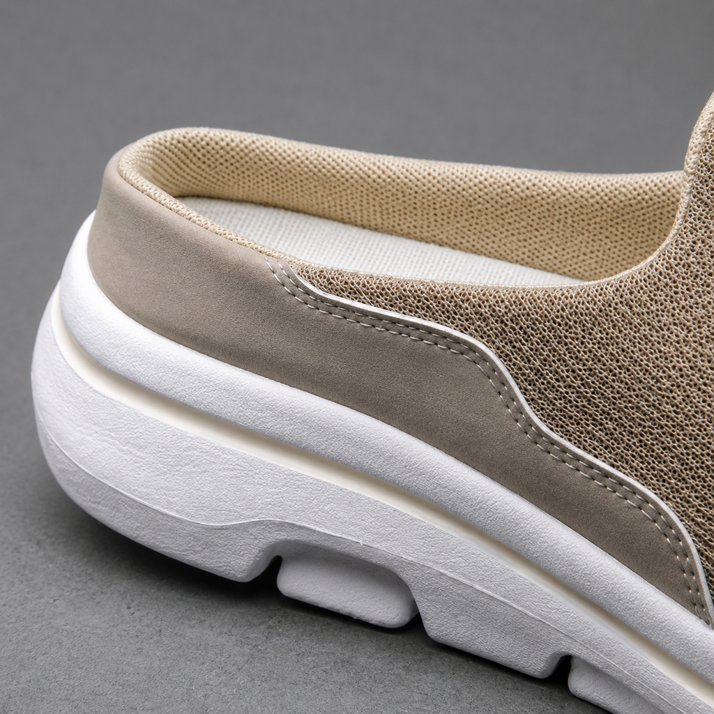 Men's Indoor Slippers Breathable Thick Sole Slip-On Shoes