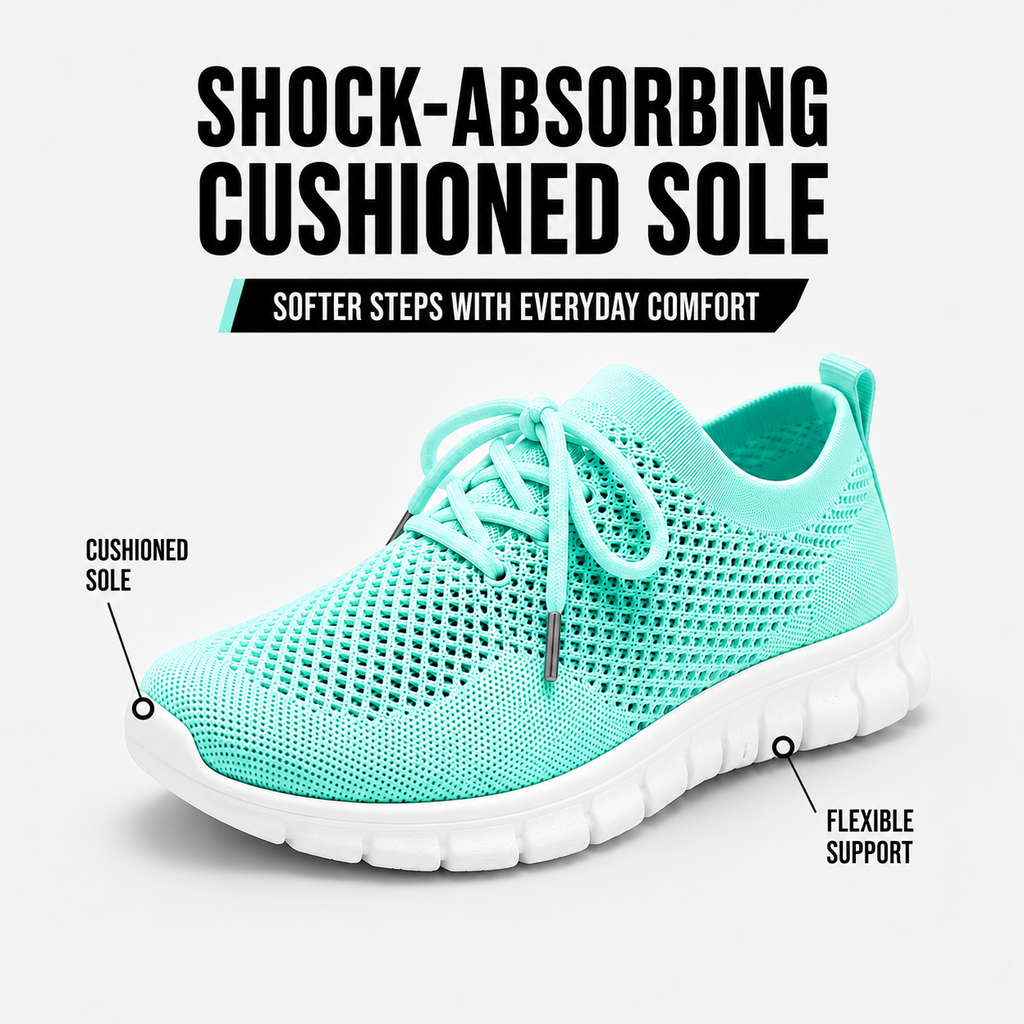 Ortopædiske mesh gåsko til kvinder åndbare slip-on lette sneakers