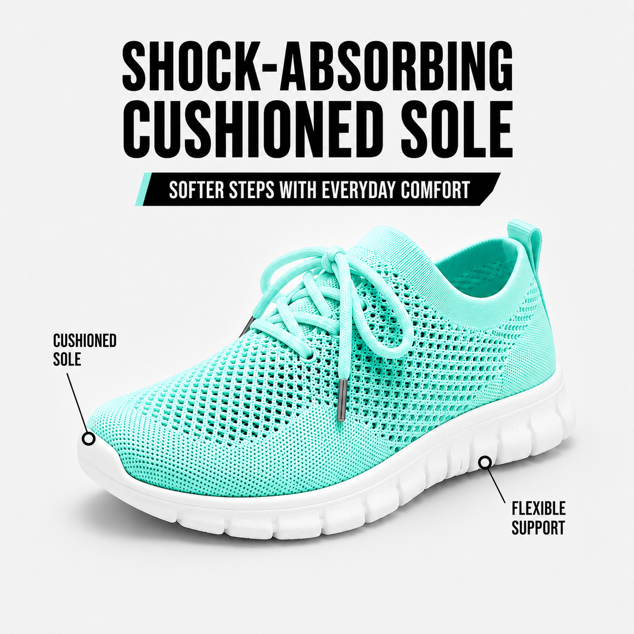 Ortopædiske mesh gåsko til kvinder åndbare slip-on lette sneakers