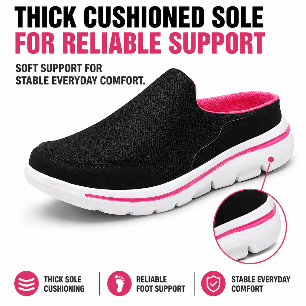 Herres hjemmesko åndbare tyk sål slip-on sko