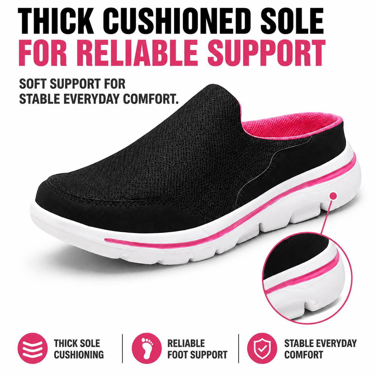 Herres hjemmesko åndbare tyk sål slip-on sko