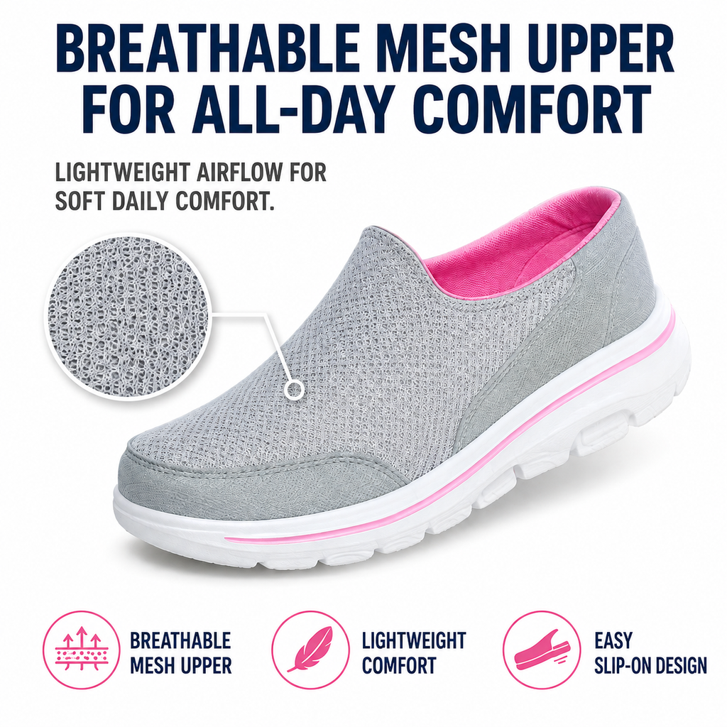 Herres hjemmesko åndbare tyk sål slip-on sko