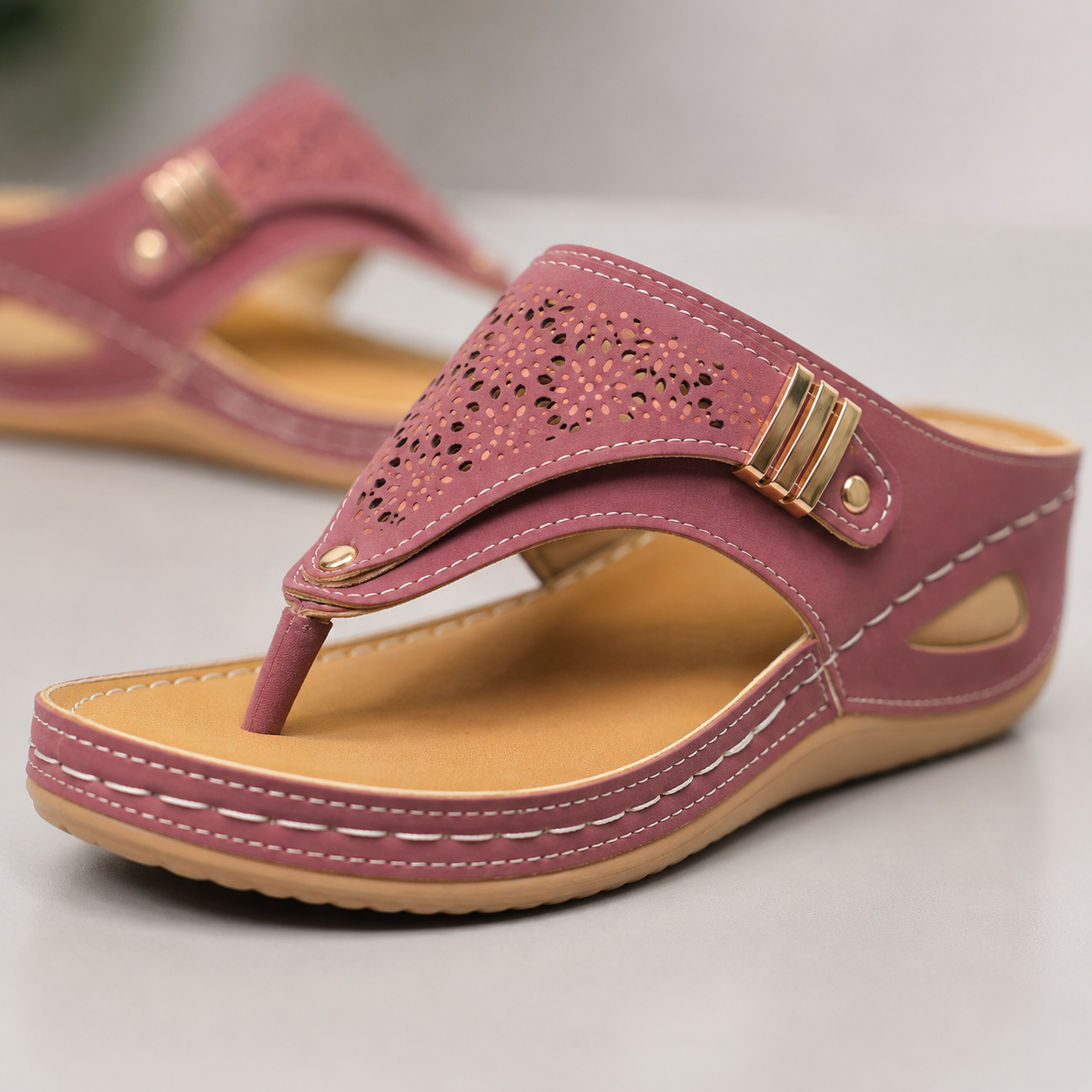 Sandalias ortopédicas para caminar para mujer con soporte para el arco y correas ajustables
